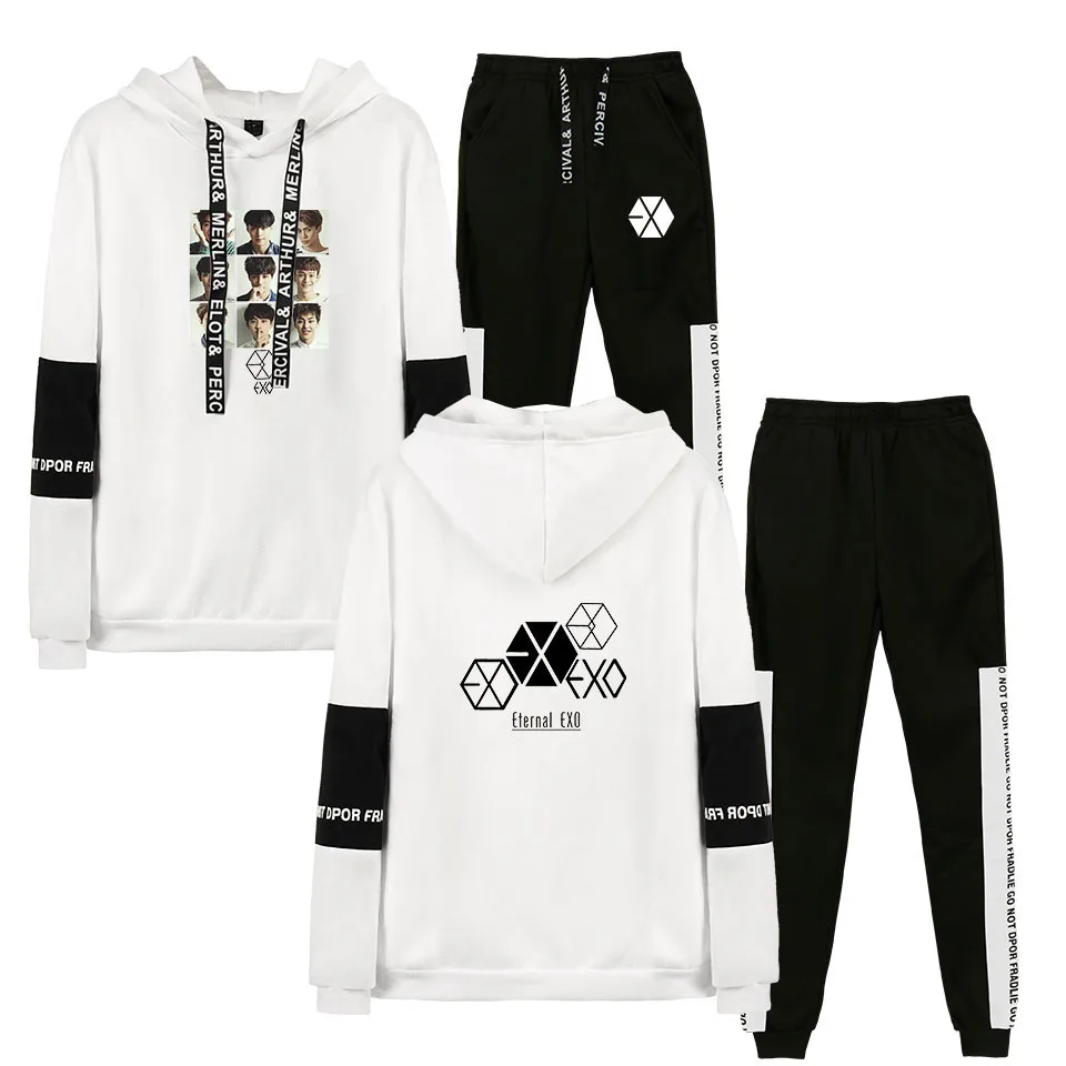 EXO Casual Hoodies With Pant Clothing Set