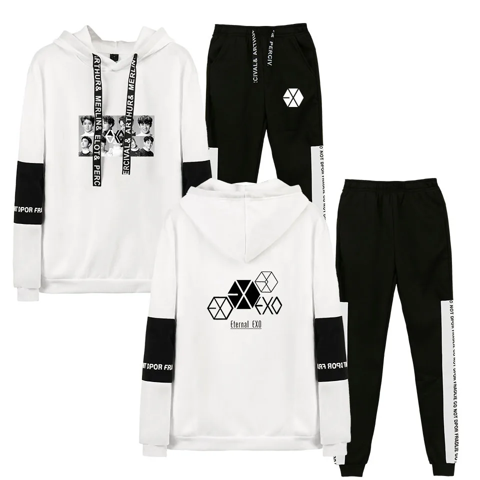 EXO Casual Hoodies With Pant Clothing Set