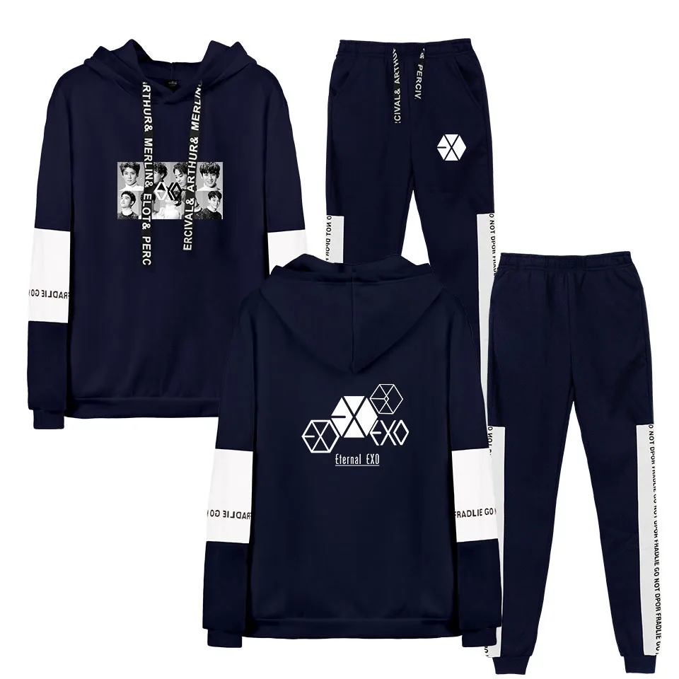 EXO Casual Hoodies With Pant Clothing Set