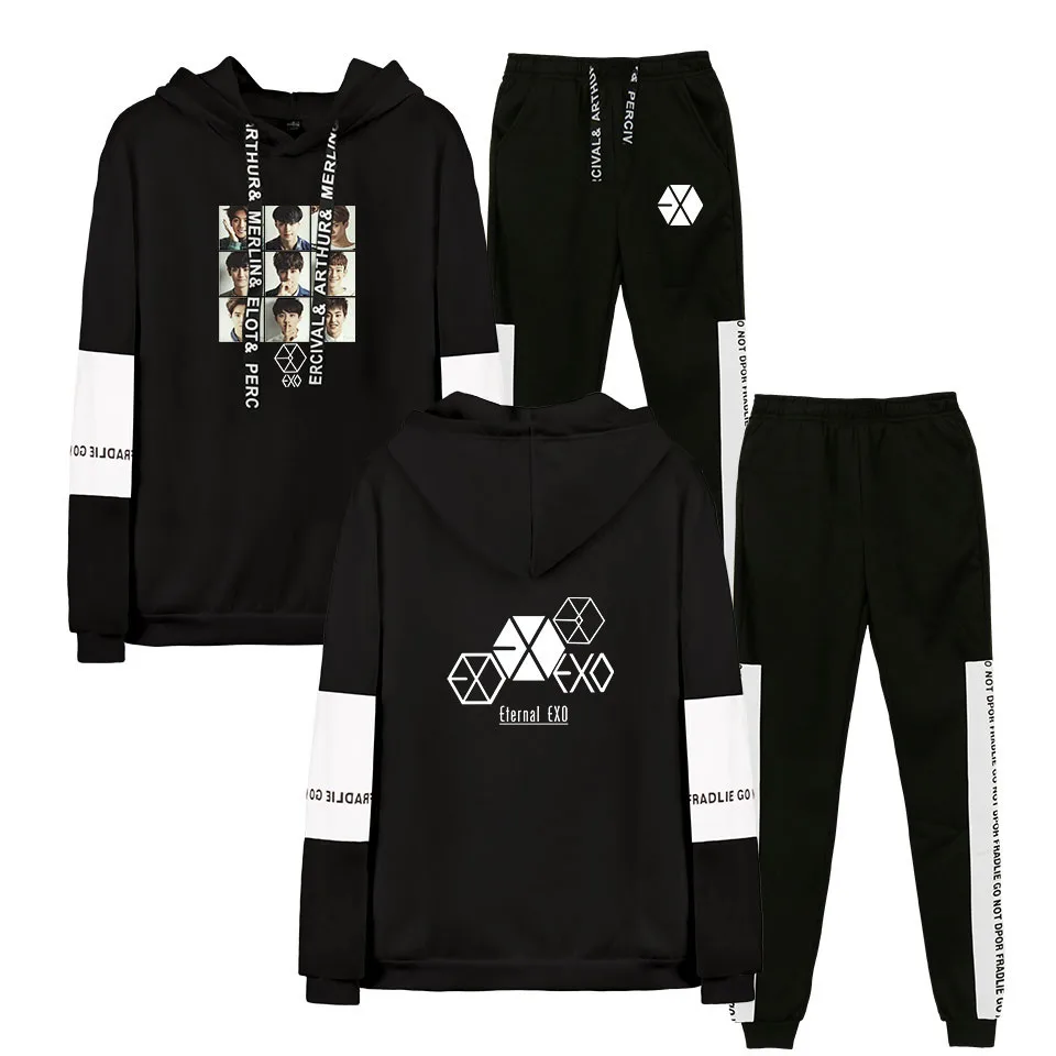 EXO Casual Hoodies With Pant Clothing Set