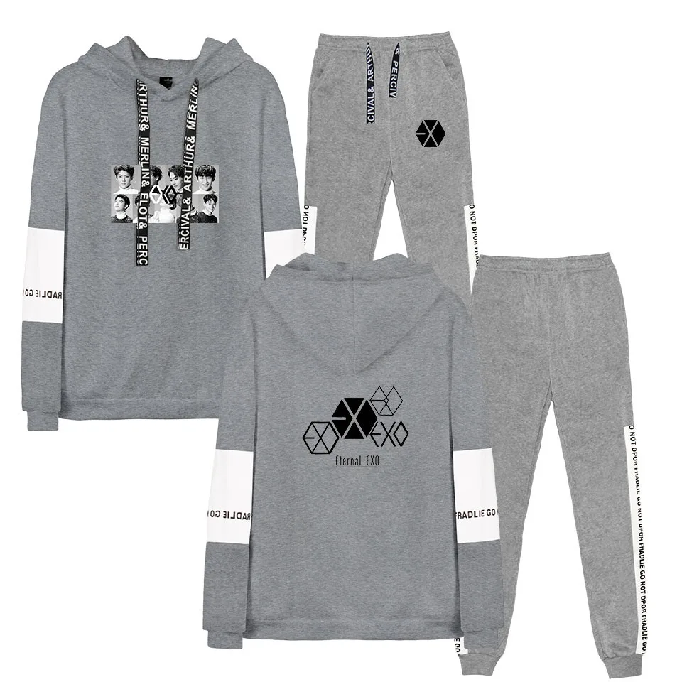 EXO Casual Hoodies With Pant Clothing Set