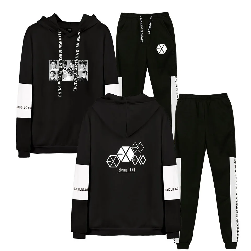 EXO Casual Hoodies With Pant Clothing Set