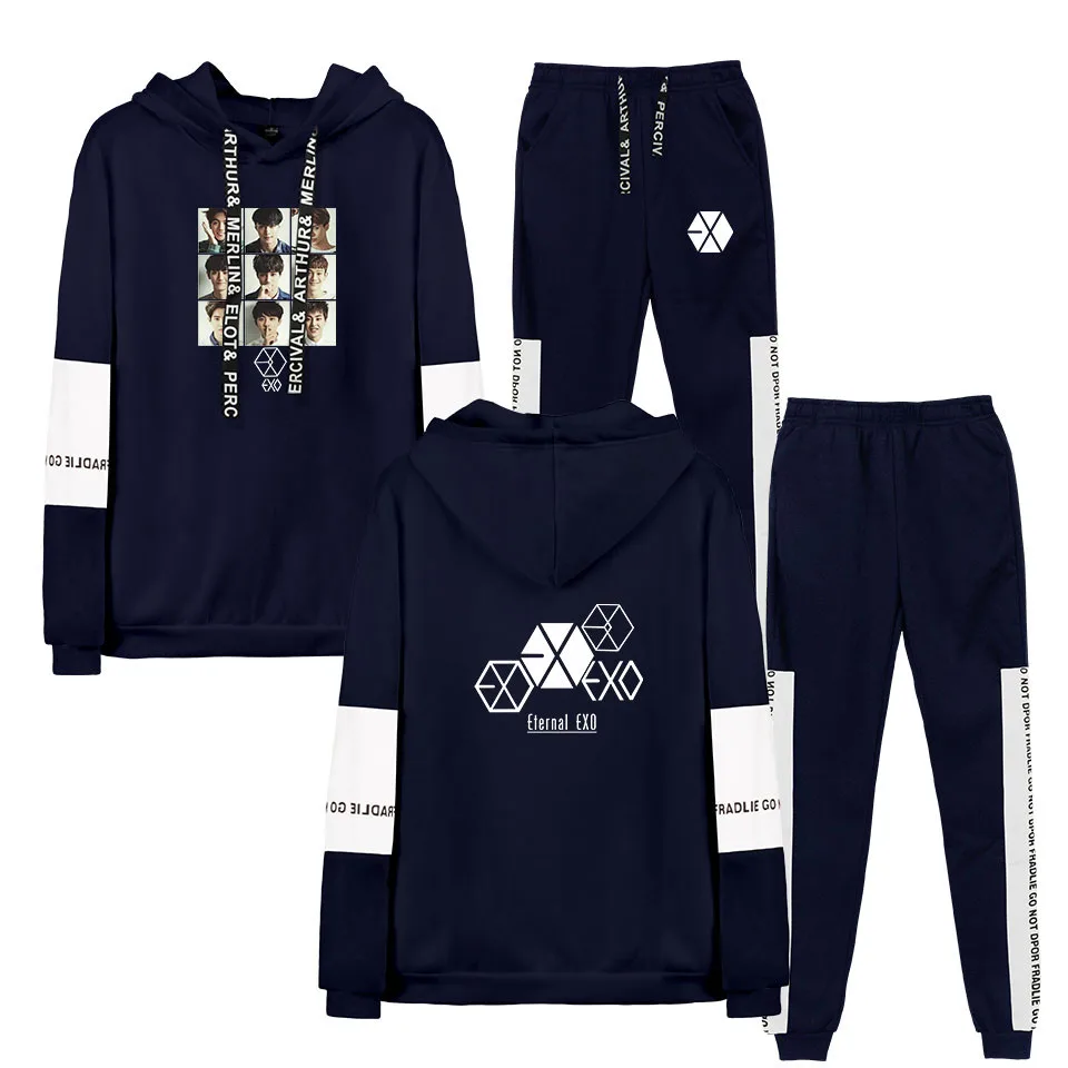 EXO Casual Hoodies With Pant Clothing Set