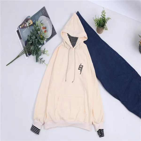 Exo K-Pop Long Sleeve Striped Style Hoodies