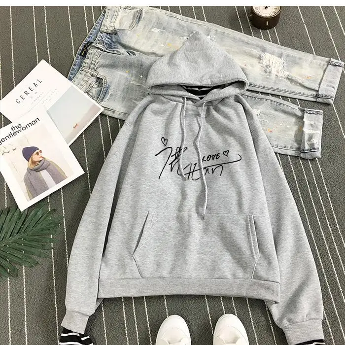 Exo K-Pop Long Sleeve Striped Style Hoodies