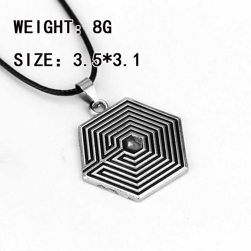 KPOP Star EXO Logo Maze Unisex Necklace KPOP Star EXO Logo Maze Unisex Necklace