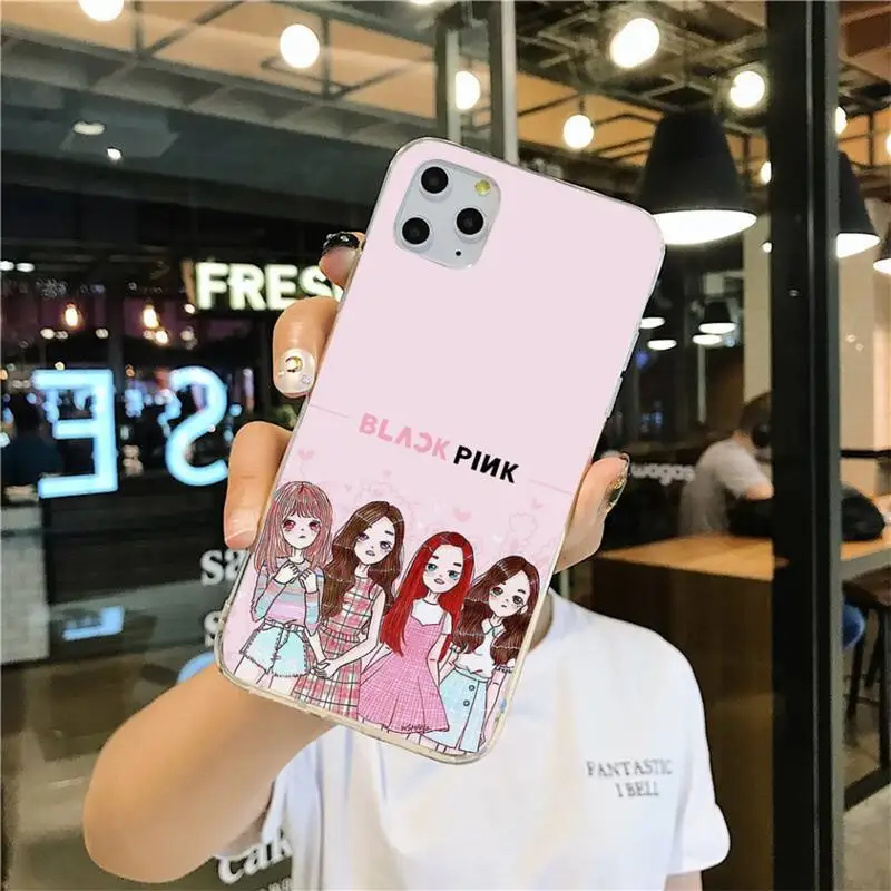 Kpop Blackpink's Cartoon Girl Phone Case Kpop Blackpink's Cartoon Girl Phone Case