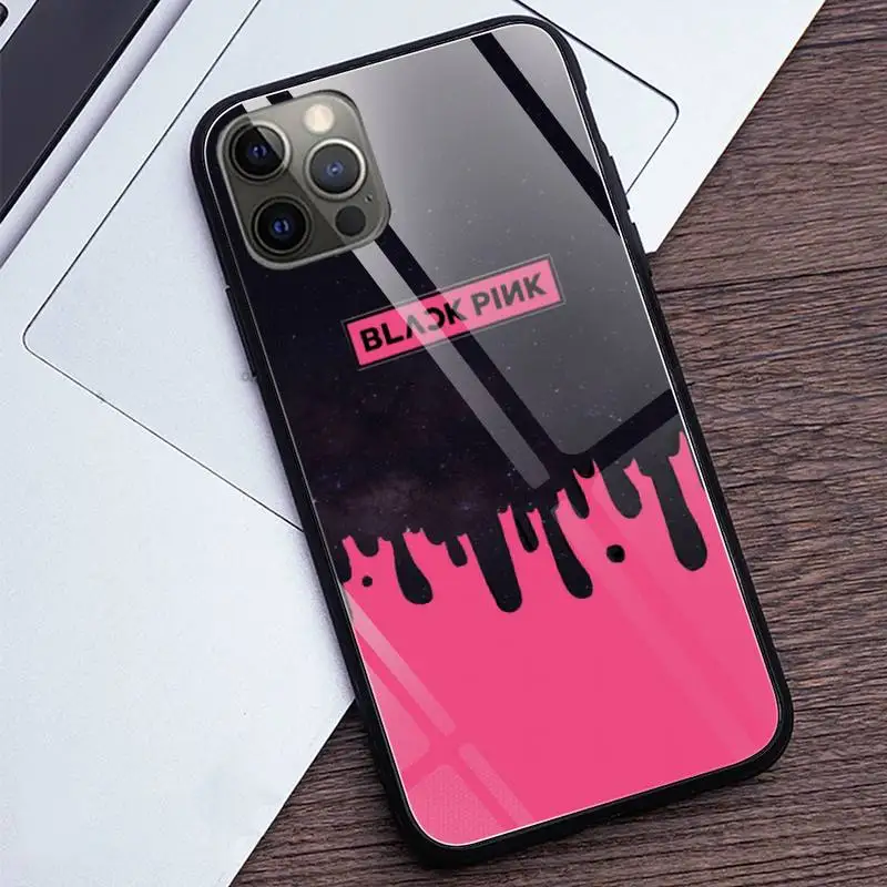 Blackpink's Tempered Glass Phone Case For iPhone