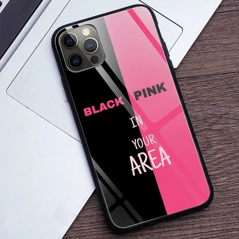 Blackpink's Tempered Glass Phone Case For iPhone