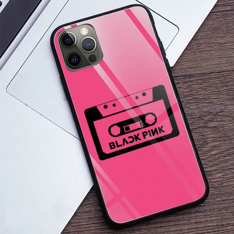 Blackpink's Tempered Glass Phone Case For iPhone