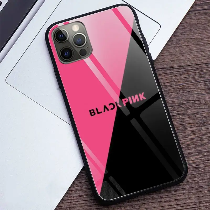 Blackpink's Tempered Glass Phone Case For iPhone