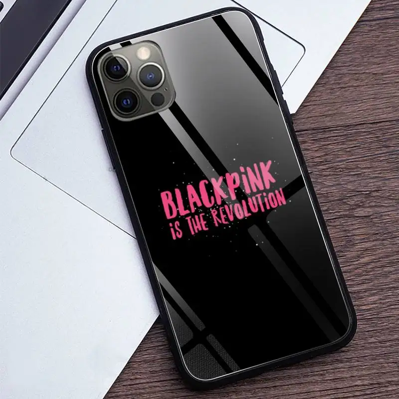 Blackpink's Tempered Glass Phone Case For iPhone