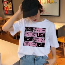 Kpop Blackpink Harajuku Style White T-Shirt Kpop Blackpink Harajuku Style White T-Shirt