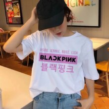 Kpop Blackpink Harajuku Style White T-Shirt Kpop Blackpink Harajuku Style White T-Shirt
