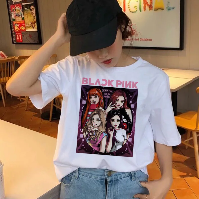 Kpop Blackpink Harajuku Style White T-Shirt
