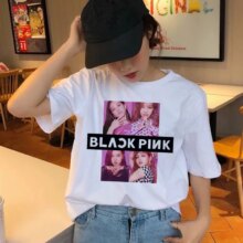 Kpop Blackpink Harajuku Style White T-Shirt Kpop Blackpink Harajuku Style White T-Shirt