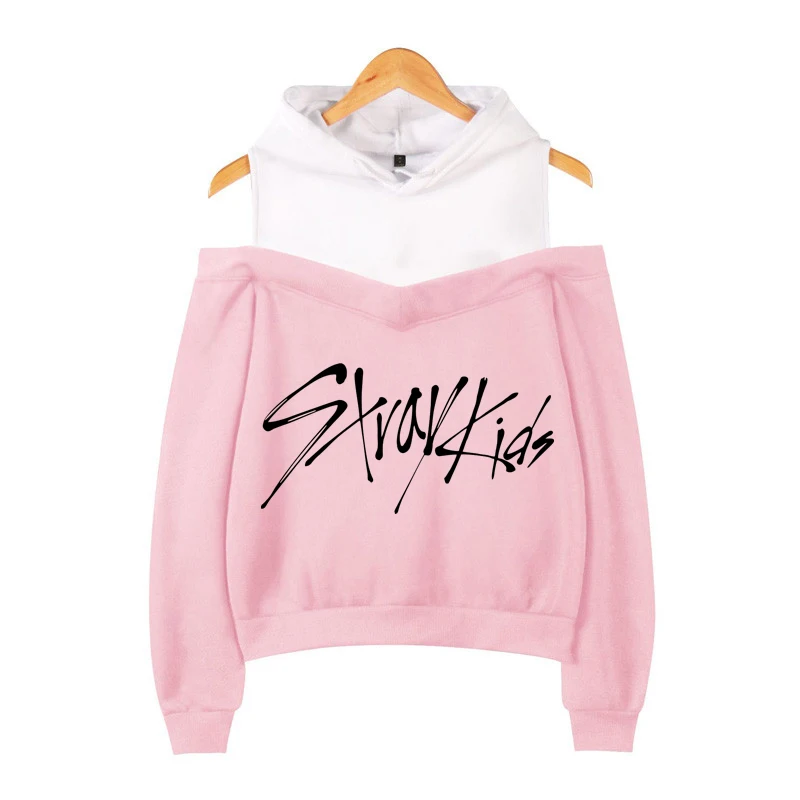 K-Pop Blackpink Strapless Shoulder Hoodies K-Pop Blackpink Strapless Shoulder Hoodies