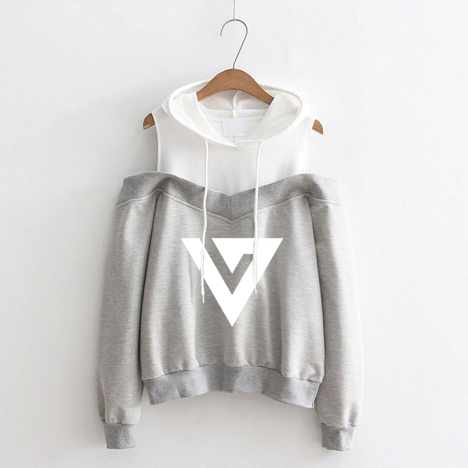 K-Pop Blackpink Strapless Shoulder Hoodies K-Pop Blackpink Strapless Shoulder Hoodies