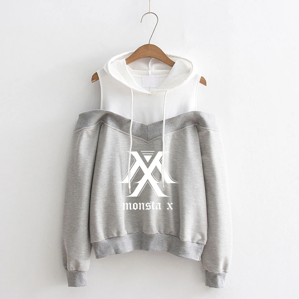 K-Pop Blackpink Strapless Shoulder Hoodies K-Pop Blackpink Strapless Shoulder Hoodies