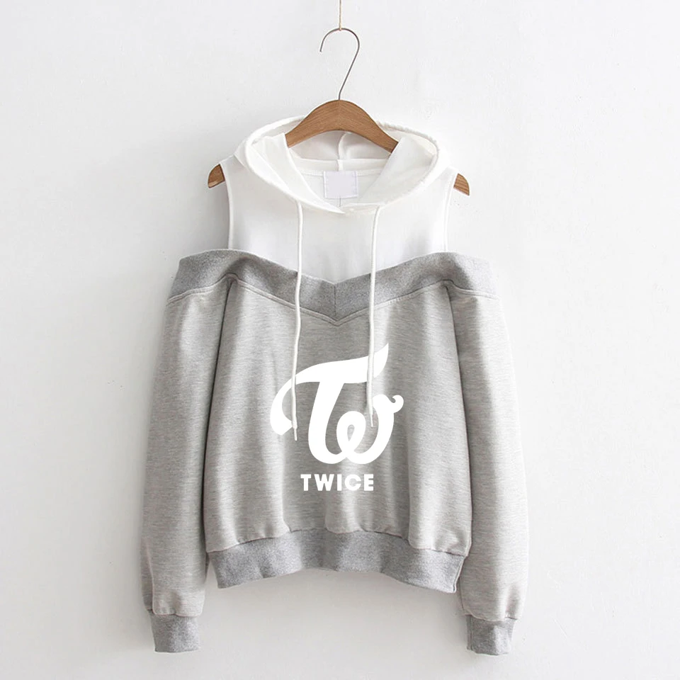 K-Pop Blackpink Strapless Shoulder Hoodies K-Pop Blackpink Strapless Shoulder Hoodies