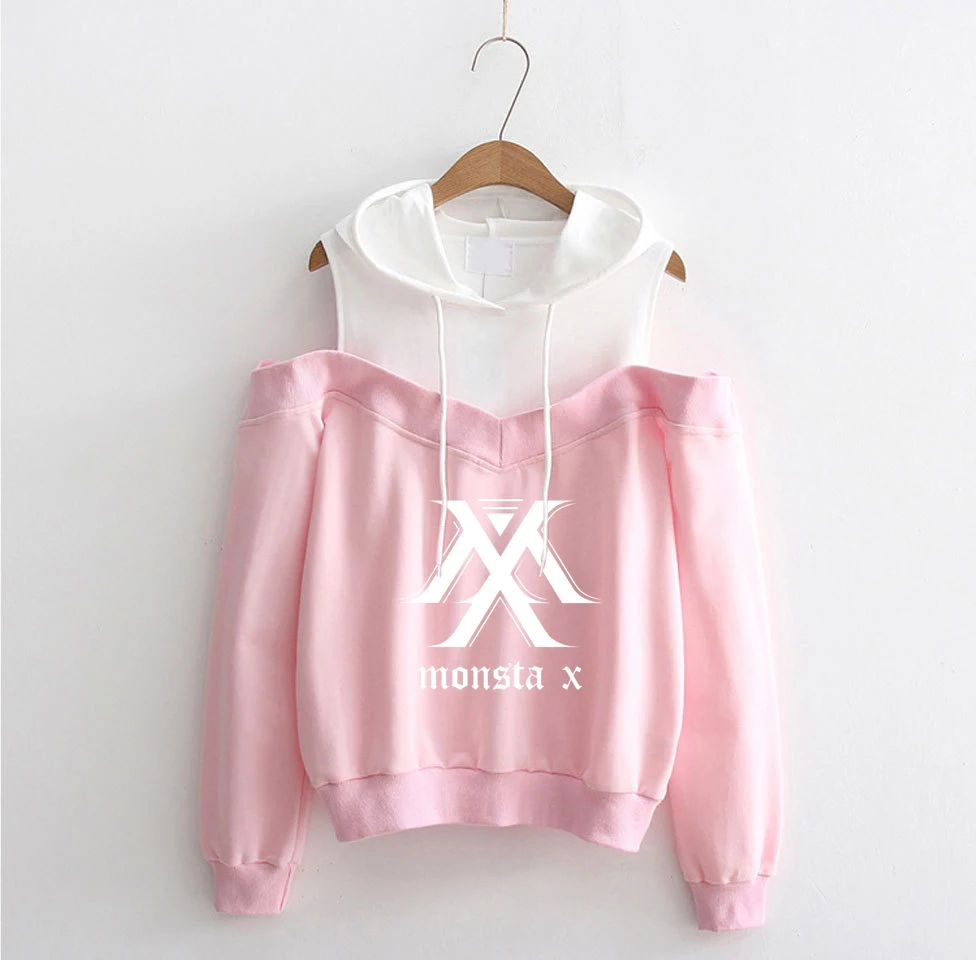 K-Pop Blackpink Strapless Shoulder Hoodies K-Pop Blackpink Strapless Shoulder Hoodies