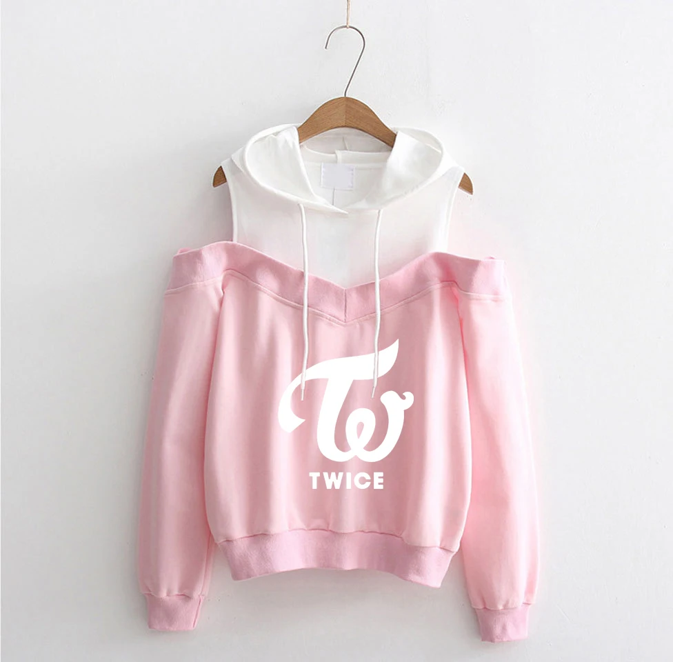 K-Pop Blackpink Strapless Shoulder Hoodies K-Pop Blackpink Strapless Shoulder Hoodies
