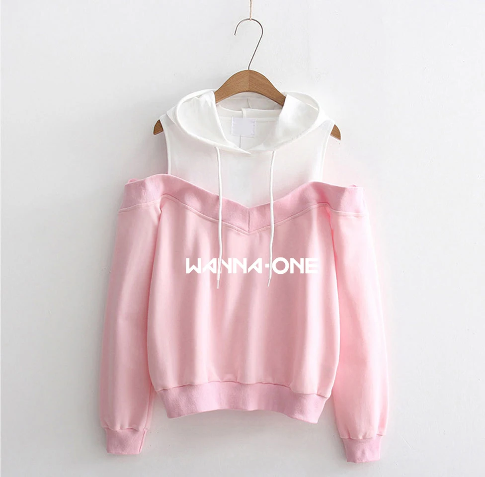 K-Pop Blackpink Strapless Shoulder Hoodies K-Pop Blackpink Strapless Shoulder Hoodies