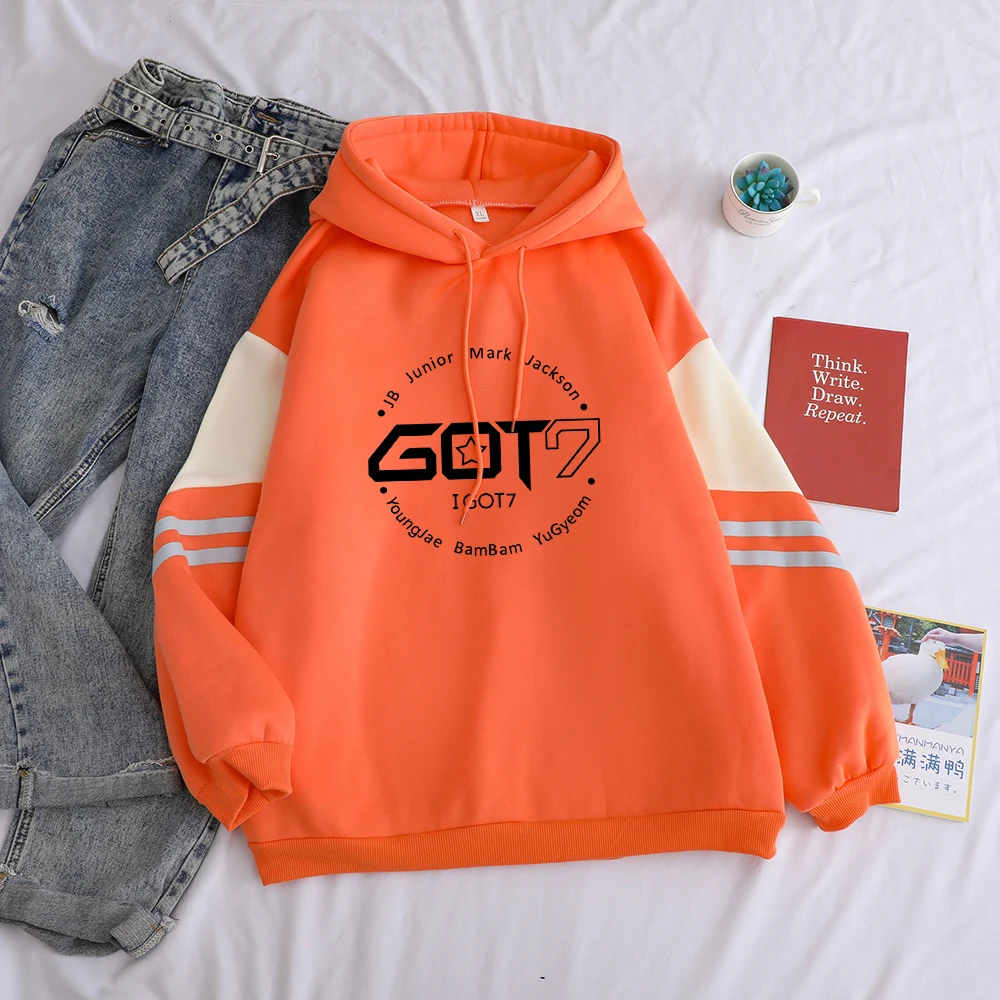 Kpop Got7 Harajuku Printing Casual Hoodies For Women Kpop Got7 Harajuku Printing Casual Hoodies For Women