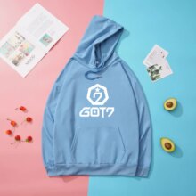 Kpop Got7 Print Long Sleeve Harajuku Hoodies Kpop Got7 Print Long Sleeve Harajuku Hoodies