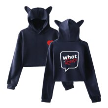Twice Kpop Harajuku Cat Cropped Long Sleeve Hoodies Twice Kpop Harajuku Cat Cropped Long Sleeve Hoodies