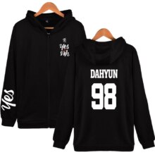 Yes or Yes Kpop Twice Long Sleeve Black Hoodies Yes or Yes Kpop Twice Long Sleeve Black Hoodies