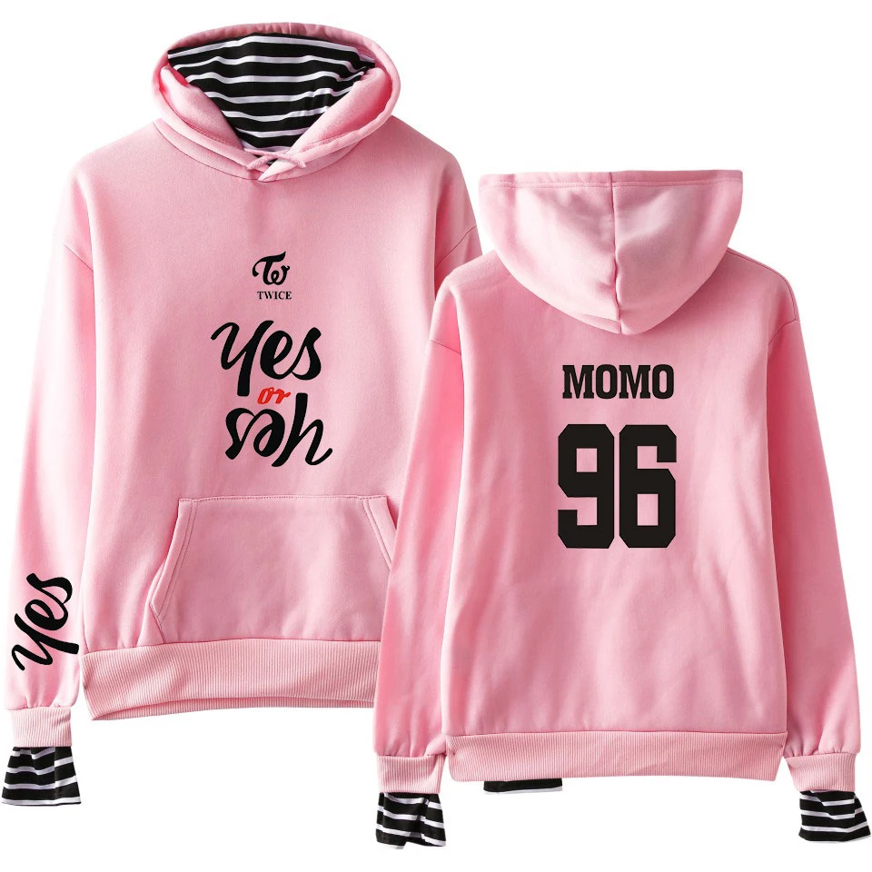 Twice Yes or Yes Print Hoodies Twice Yes or Yes Print Hoodies