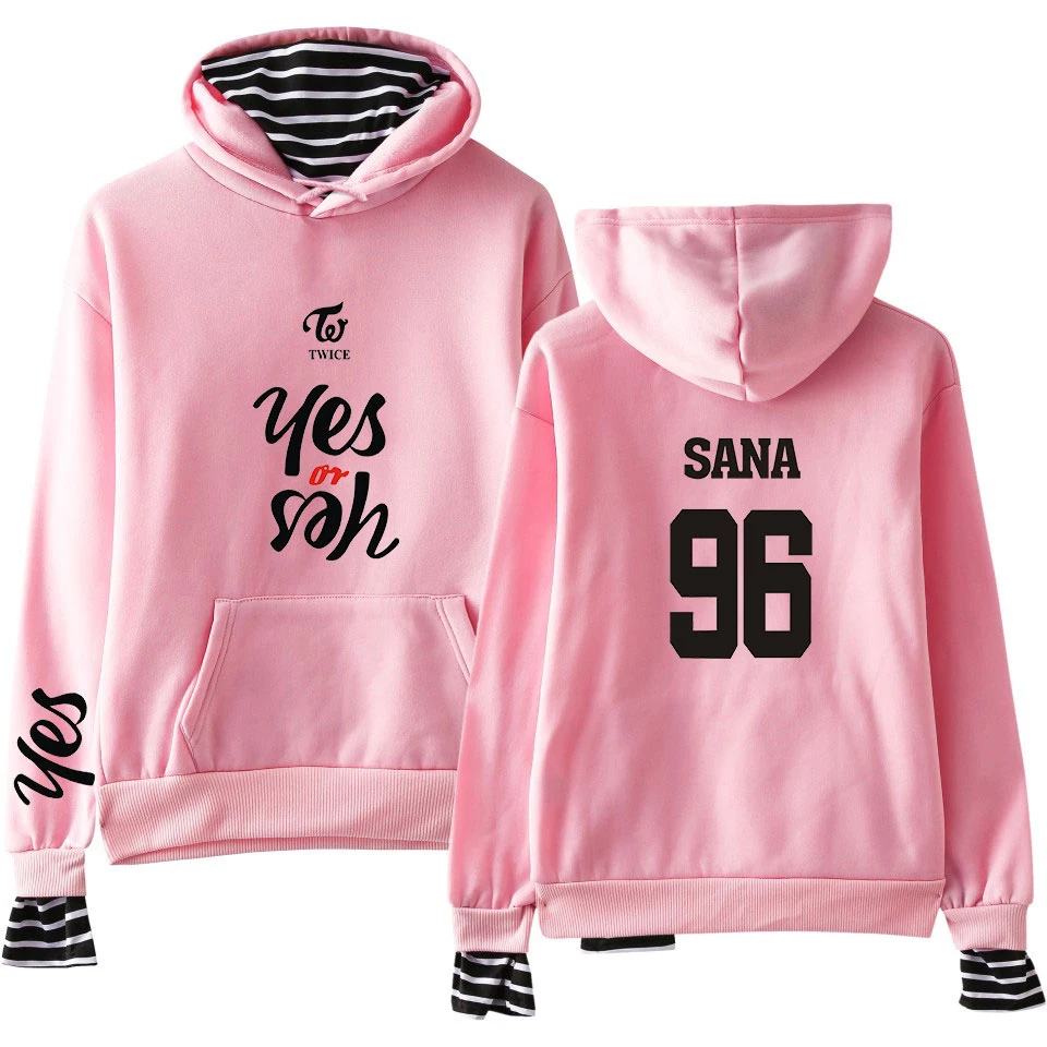 Twice Yes or Yes Print Hoodies Twice Yes or Yes Print Hoodies