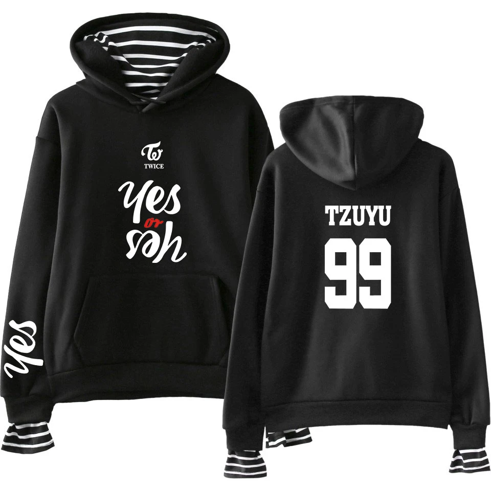 Twice Yes or Yes Print Hoodies Twice Yes or Yes Print Hoodies