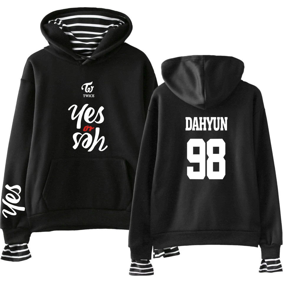 Twice Yes or Yes Print Hoodies Twice Yes or Yes Print Hoodies