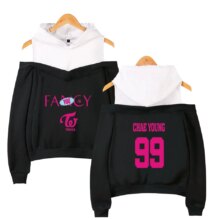Twice Fancy Pink Hoodies Women Summer Harajuku Off Shoulder Hoodies Twice Fancy Pink Hoodies Women Summer Harajuku Off Shoulder Hoodies