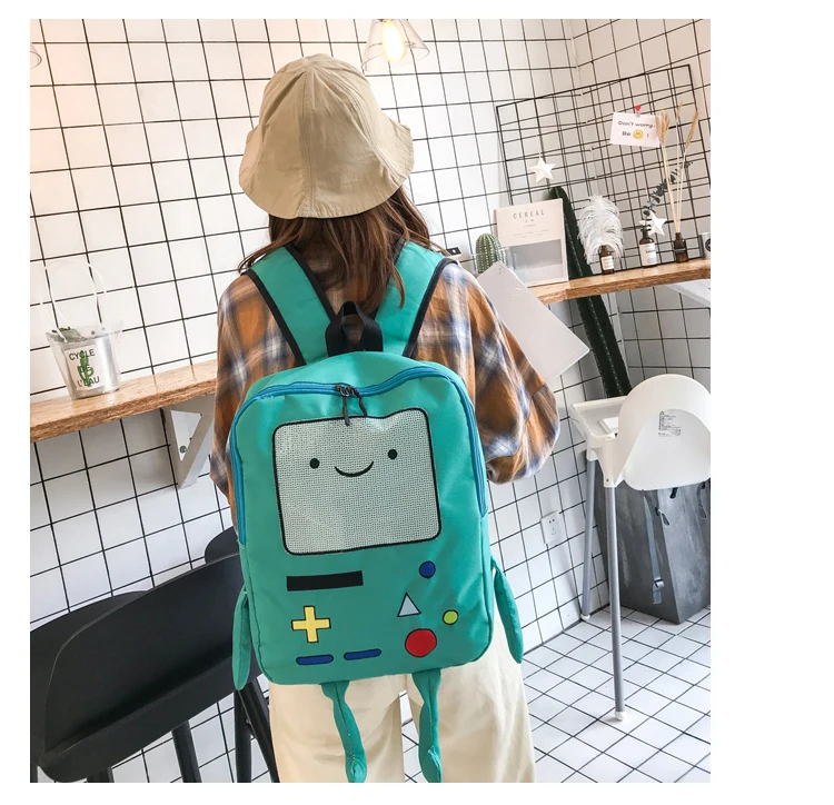 Adventure Time Cartoon Large Capacity Student Bag
