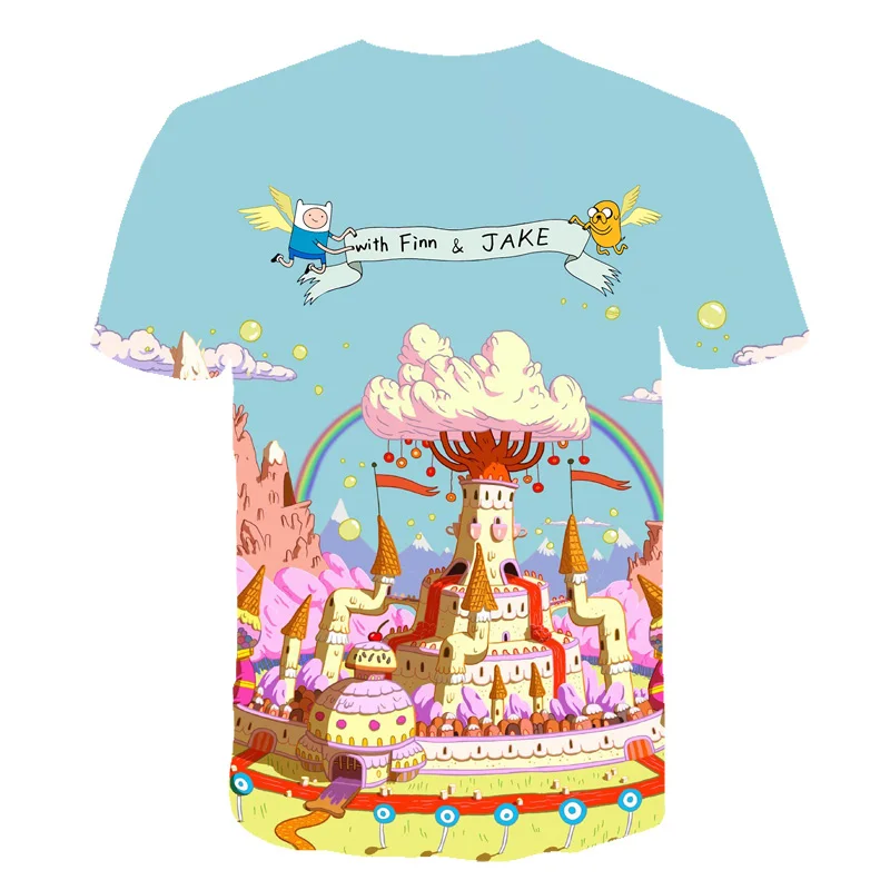 Adventure Time Cartoon 3D Printed Casual Short Sleeve T-Shirts