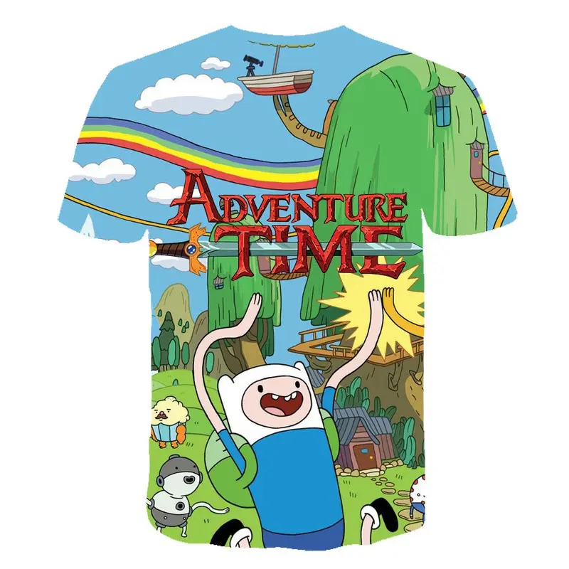 Adventure Time Cartoon 3D Printed Casual Short Sleeve T-Shirts