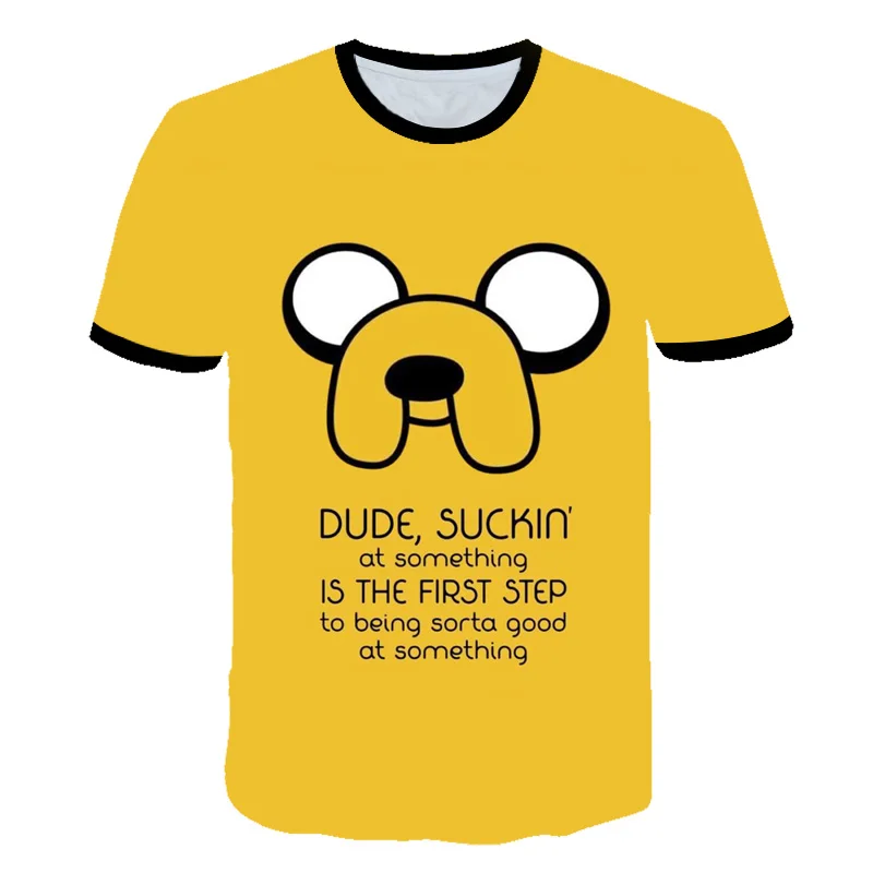 Adventure Time Cartoon 3D Printed Casual Short Sleeve T-Shirts