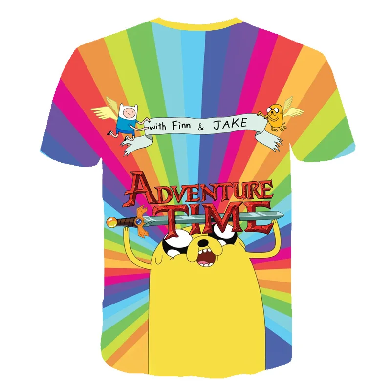 Adventure Time Cartoon 3D Printed Casual Short Sleeve T-Shirts