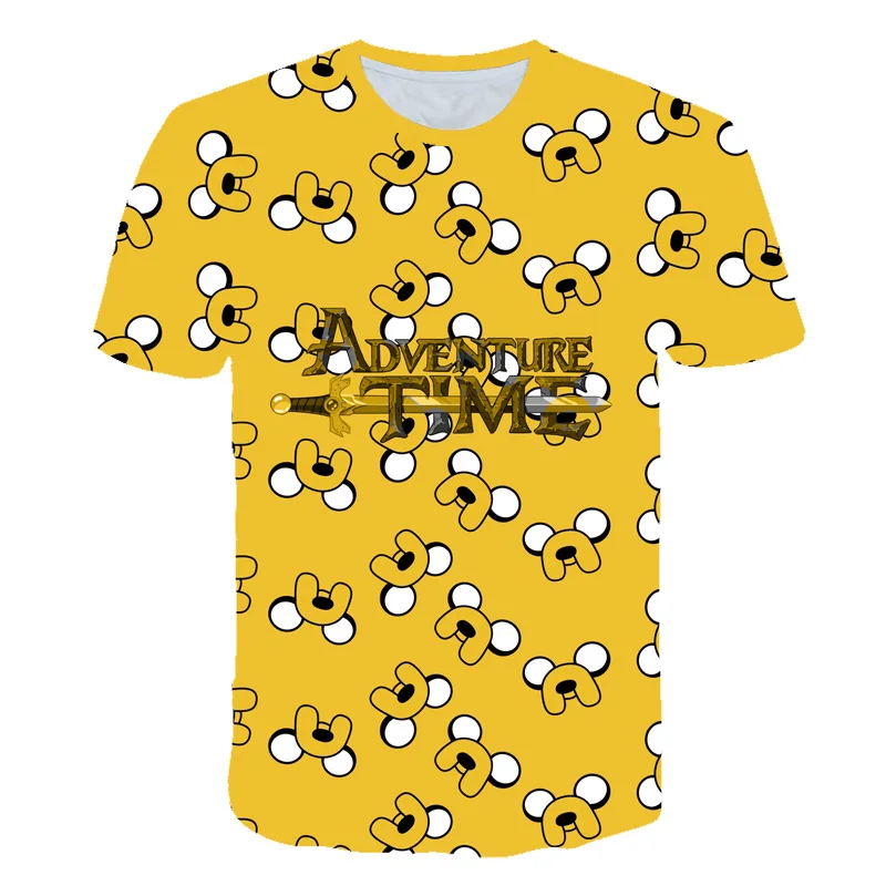 Adventure Time Cartoon 3D Printed Casual Short Sleeve T-Shirts