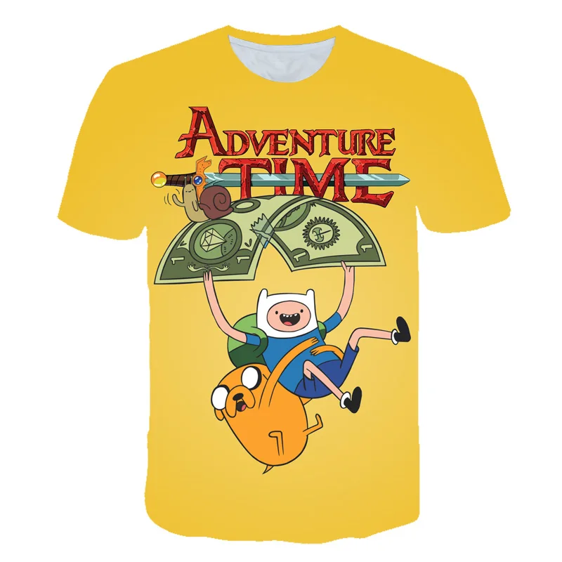 Adventure Time Cartoon 3D Printed Casual Short Sleeve T-Shirts