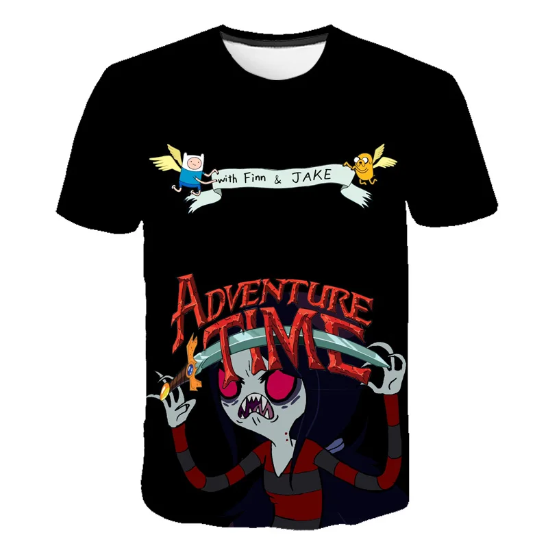 Adventure Time Cartoon 3D Printed Casual Short Sleeve T-Shirts
