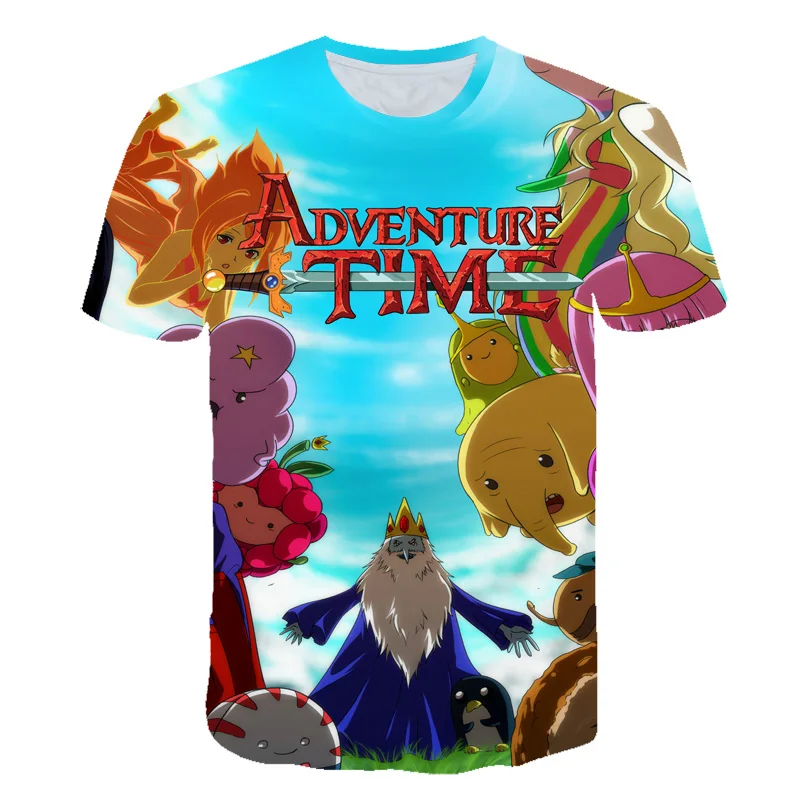 Adventure Time Cartoon 3D Printed Casual Short Sleeve T-Shirts