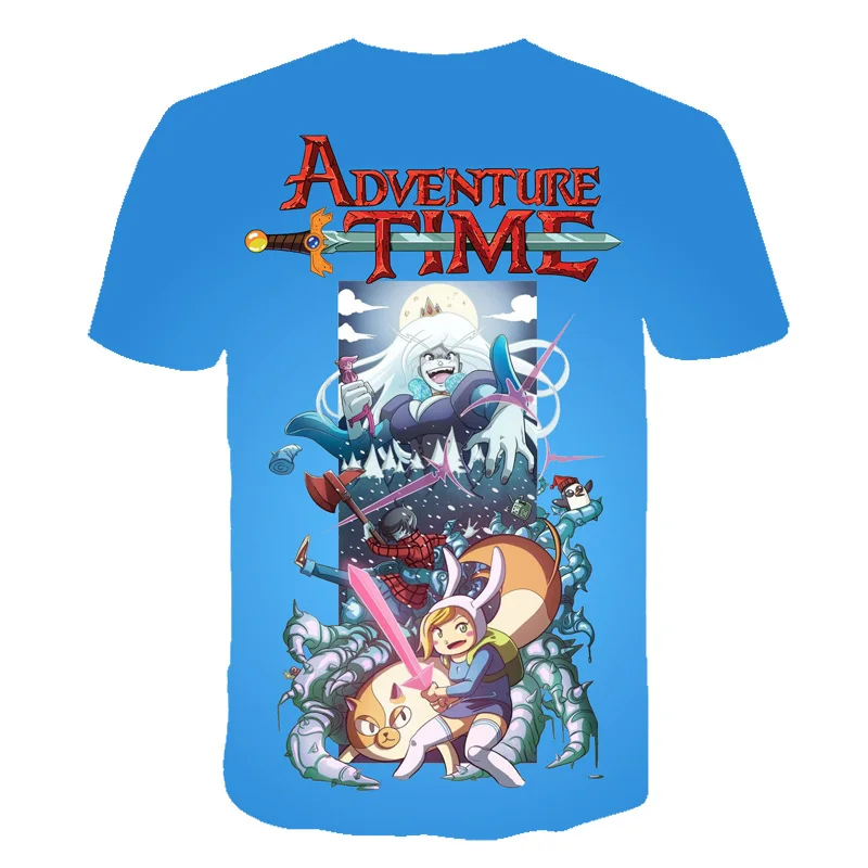 Adventure Time Cartoon 3D Printed Casual Short Sleeve T-Shirts