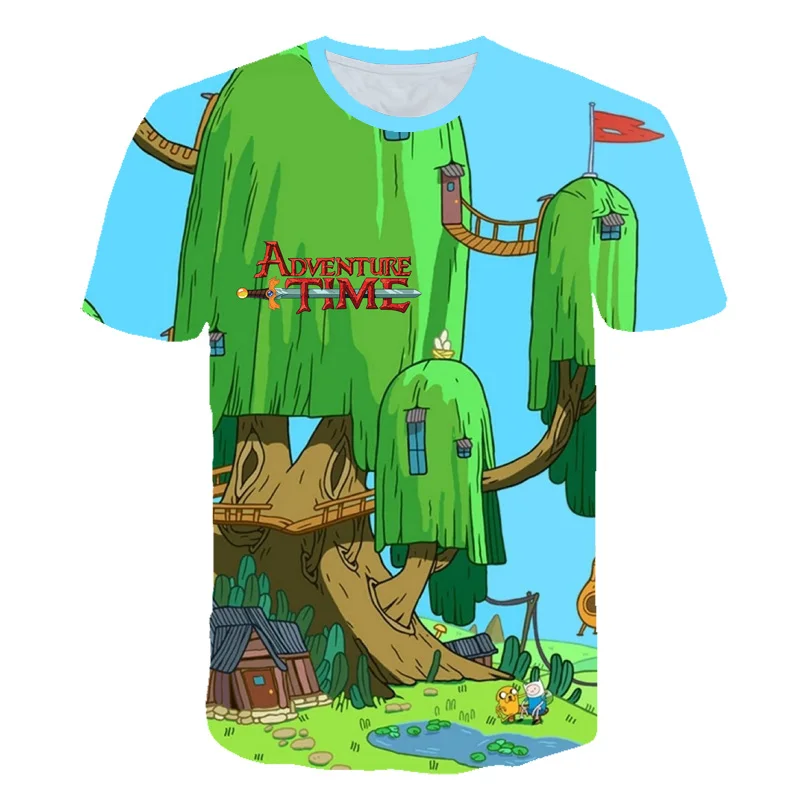 Adventure Time Cartoon 3D Printed Casual Short Sleeve T-Shirts