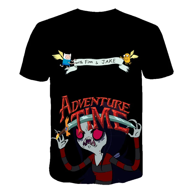 Adventure Time Cartoon 3D Printed Casual Short Sleeve T-Shirts