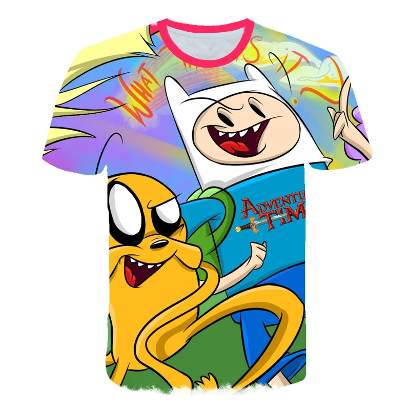 Adventure Time Cartoon 3D Printed Casual Short Sleeve T-Shirts