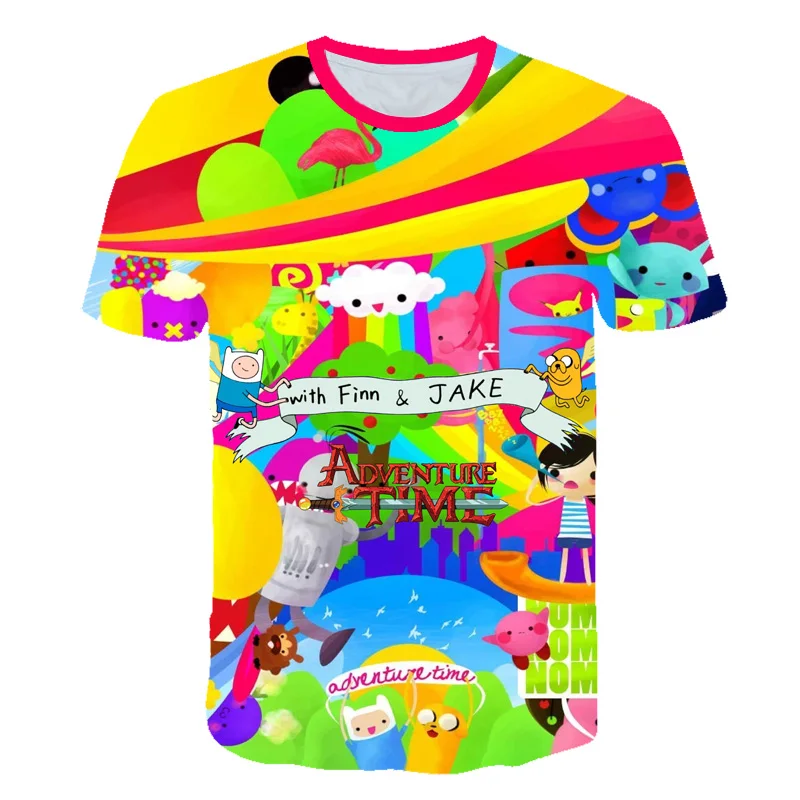 Adventure Time Cartoon 3D Printed Casual Short Sleeve T-Shirts